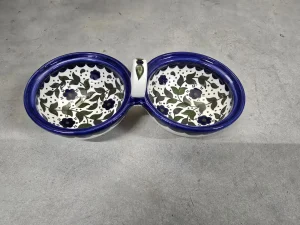 Dubbel serveerschaaltje 22 cm.