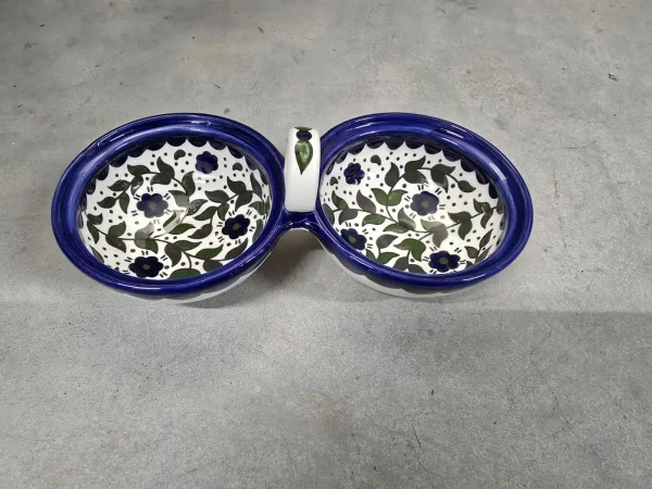 Dubbel serveerschaaltje 22 cm.