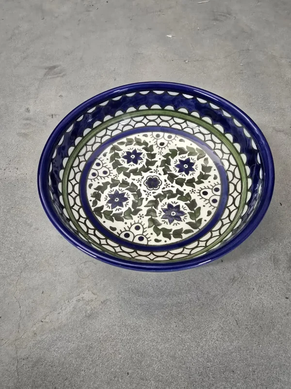 schaaltje groen blauw 15 cm.