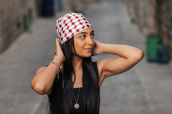 Bandana van gladde stof kleur rood