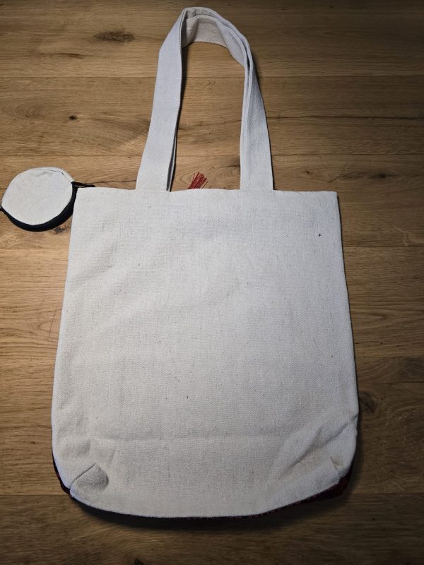 Designer tas wit/rode Tatreez uit Palestina